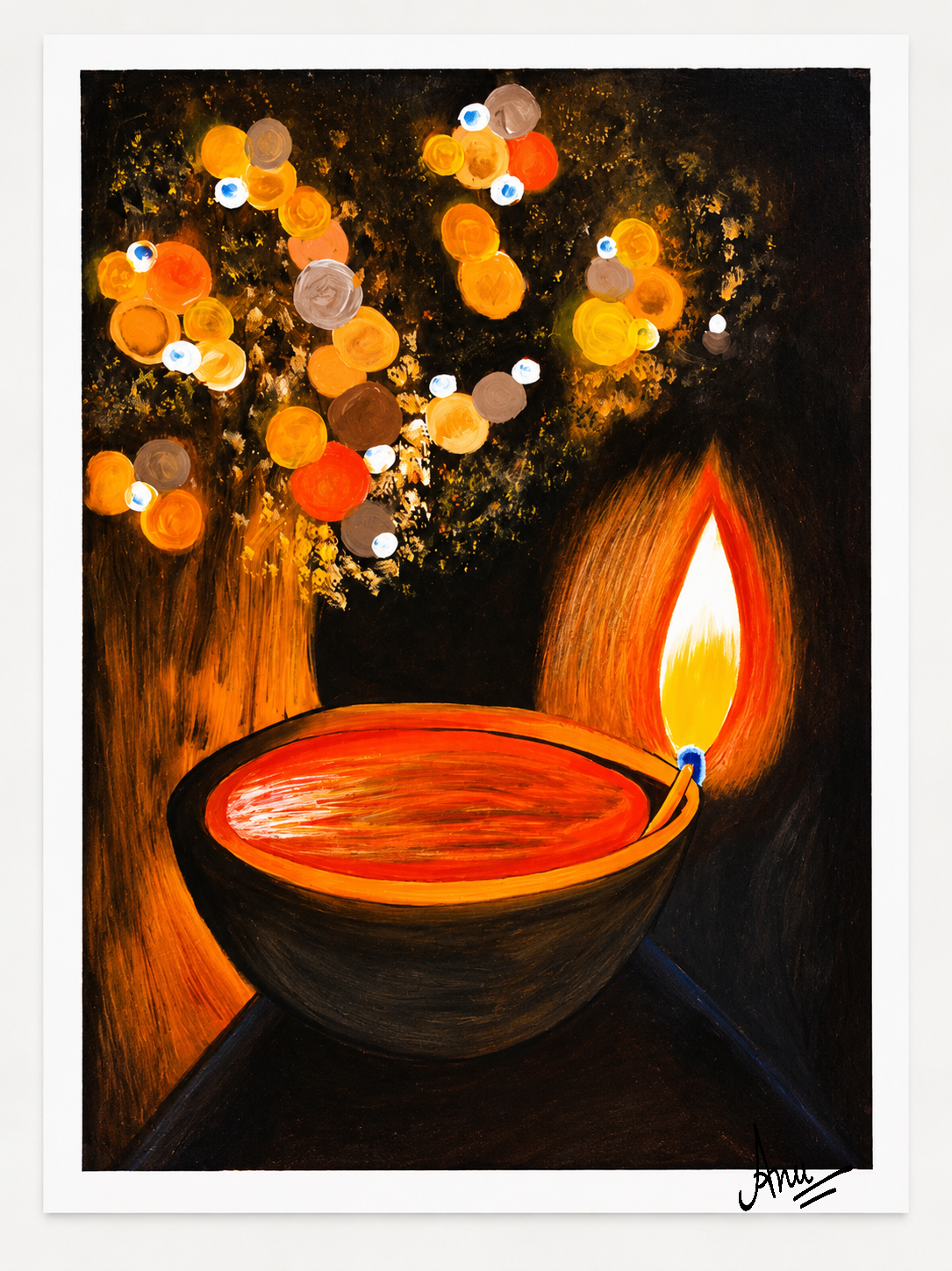 Abstract artwork by Anu Jha exploring colour and form